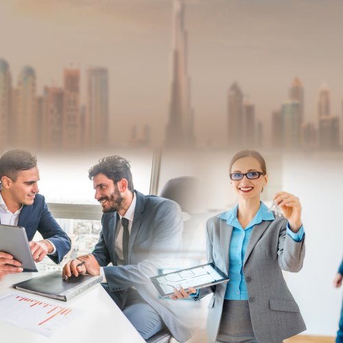 male-employee-showing-his-partner-digital-tablet-meeting